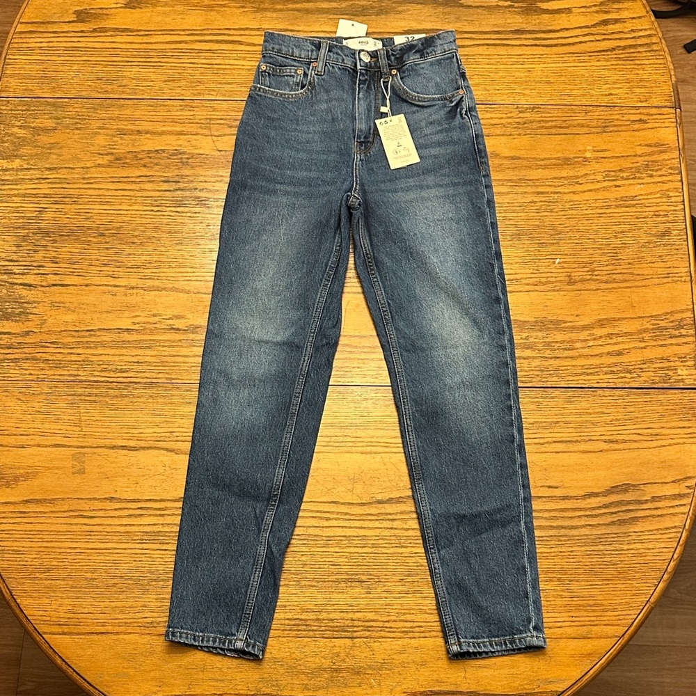 Mango Mom Comfort Ankle High Waist Jeans